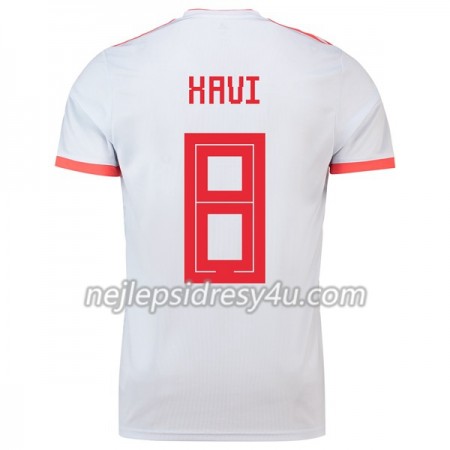 Fotbalový Dres Španělsko Xavi 8 Venkovní MS 2018